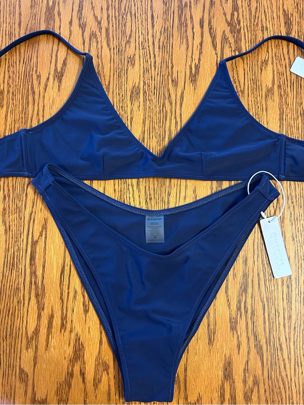 Bright Swimwear Navy Bikini Set Medium NWT